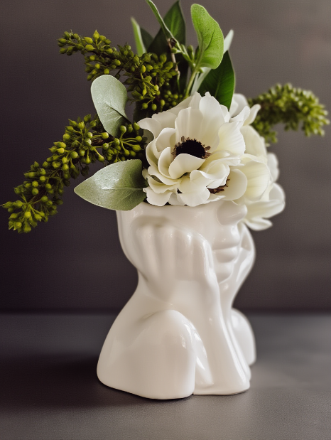 Dreamy Face Ceramic Flower Vase