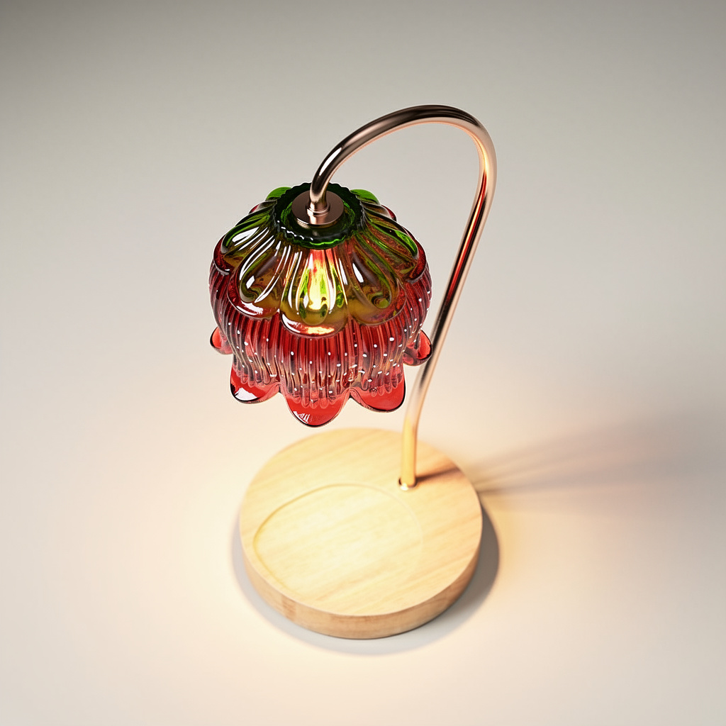 BlossomGlow Glass Flower Lamp